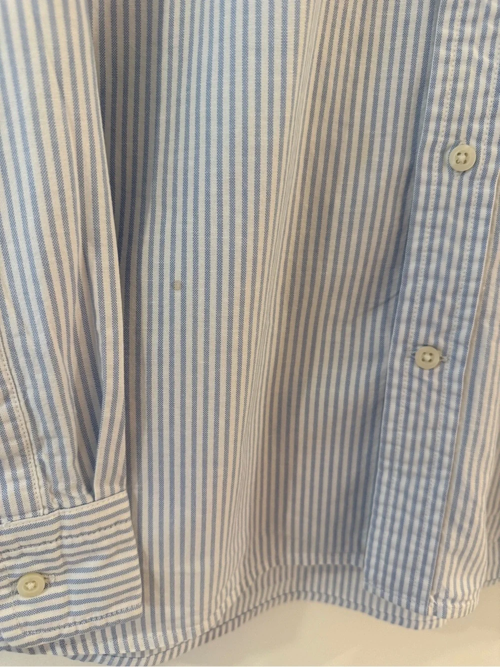 Banana Republic Blue and White Stripe Button-Down Shirt